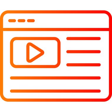 video simgesi vektör illüstrasyonu