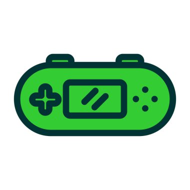 Oyun denetleyici simge vektörü. İnce çizgi işareti. izole edilmiş sınır sembolü çizimi