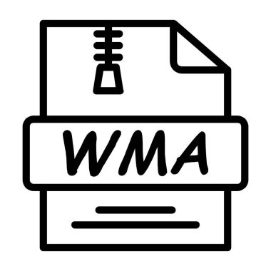 dosya biçimi simgesi, vektör illüstrasyonu