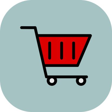 Satış işaretli bir el arabasının vektör çizimi