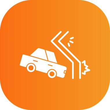 Kırık araba simgesi vektör illüstrasyonu