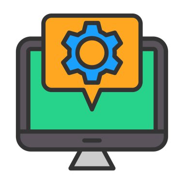 Web geliştirme renkli vektör simgesi