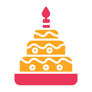 Mum vektör simgesi ile pasta