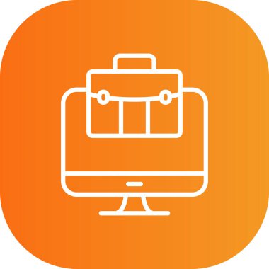 bavul ikonu vektör illüstrasyonu