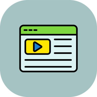 video simgesi vektör illüstrasyonu