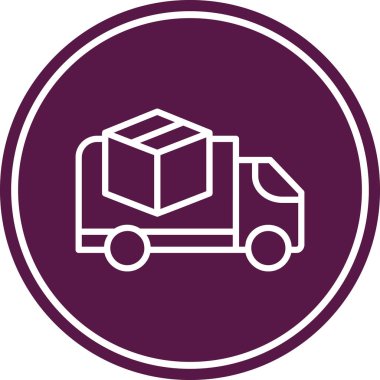 Kamyon. Web simgesi basit illüstrasyon