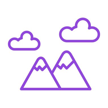 vektör dağ simgesi illüstrasyonu