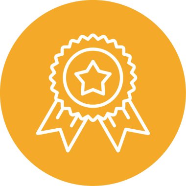 Madalya. Web simgesi basit illüstrasyon