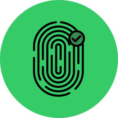 parmak izi ikonu vektör illüstrasyonu