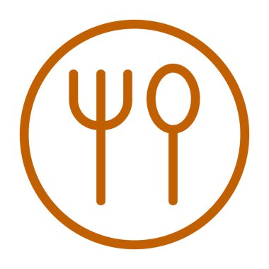 Çatal ve kaşık satırı simgesi.