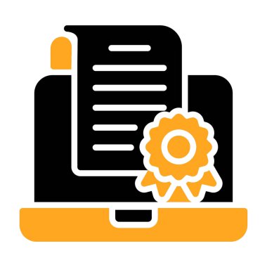 belge simgesi vektör illüstrasyonu