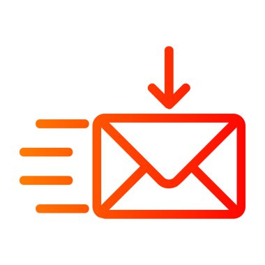 Zarf simgesi. e-posta sembolü. Posta teması. Yalnız tasarım. vektör illüstrasyonu