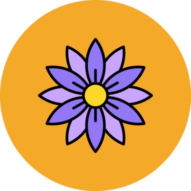 güzel çiçekler dekoratif simge vektör çizim tasarım