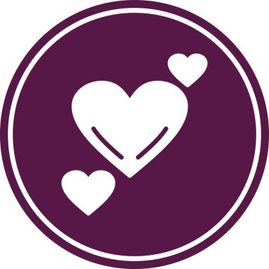 Kalp ikonu vektör illüstrasyonu