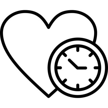 kalp saat simgesi, özet biçimi