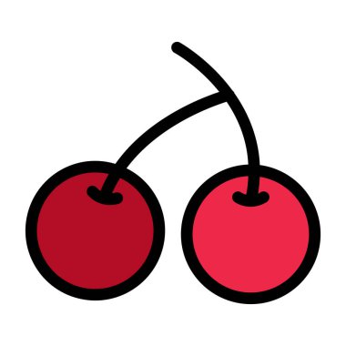 kiraz meyvesi taze kiraz ikonu