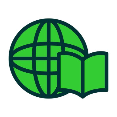 Yeşil yapraklı küre ve kitap