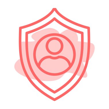 kalkan ikon vektör illüstrasyonu