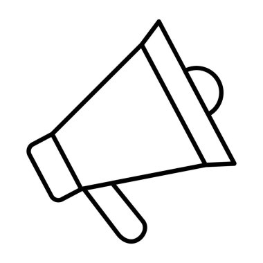 Megafon. Web simgesi basit illüstrasyon