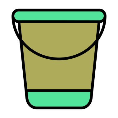 kova doldurulmuş renk vektörü simgesi dekoru