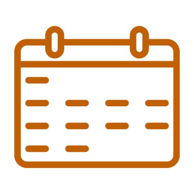 ajanda vektörü ince çizgi simgesi