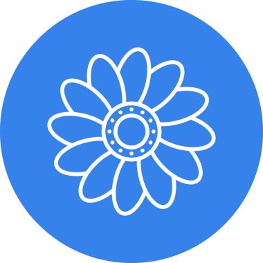 Çiçek. Web simgesi basit illüstrasyon