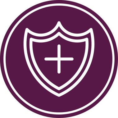 kalkan ikon vektör illüstrasyonu