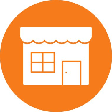 Mağaza. Web simgesi basit illüstrasyon