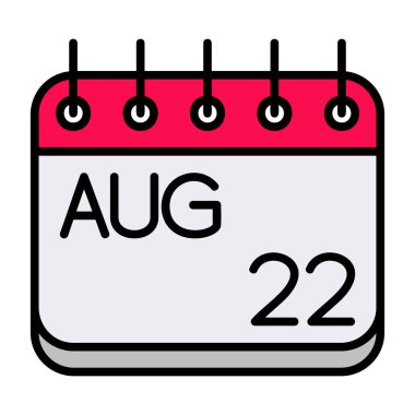 Takvim simgesi vektör illüstrasyonu