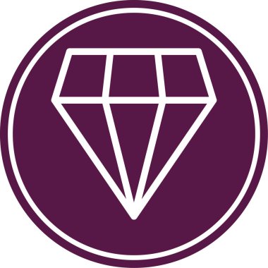 Elmas. Web simgesi basit tasarım