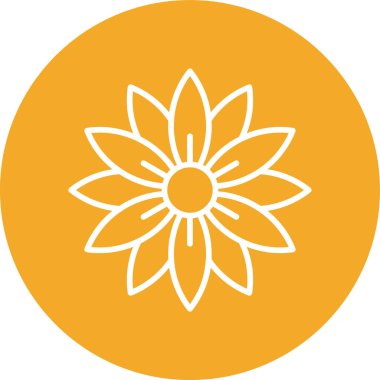 Bir çiçek simgesinin vektör illüstrasyonu