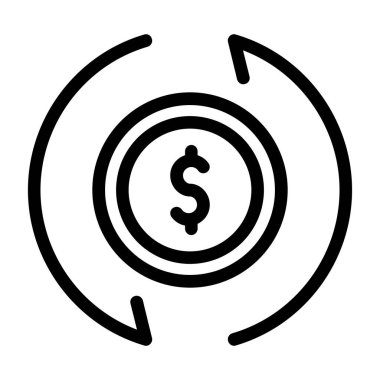 Kolayca düzenleyebilen ve düzenleyebilen Dolar Vektörü simgesi