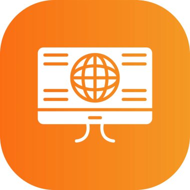 vektör lcd simgesi illüstrasyonu