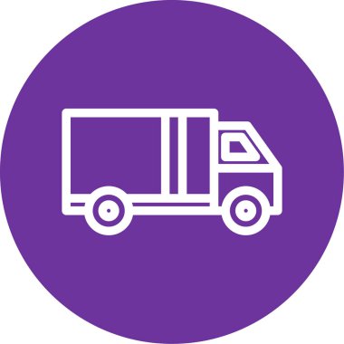 Kamyon ikonu. vektör illüstrasyonu