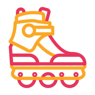 Paten vektör ikonudur. Beyaz paten üzerinde izole edilmiş spor için özet vektör simgesi