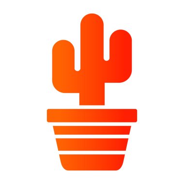 Kaktüs. Web simgesi vektör illüstrasyonu