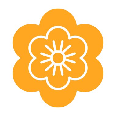 Bir çiçeğin vektör illüstrasyonu