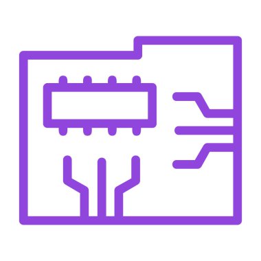 devre kartı simgesi vektör illüstrasyonu