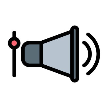 bullhorn vektör düz renk simgesi