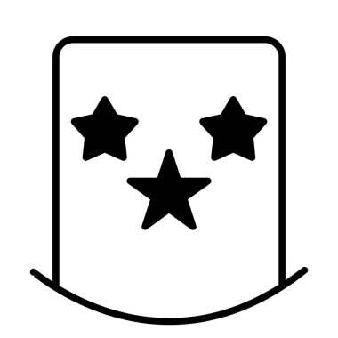 Siyah ve beyaz yıldız simgesinin vektör çizimi