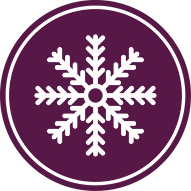 Kar Tanesi vektör simgesi. İllüstrasyon düzdür