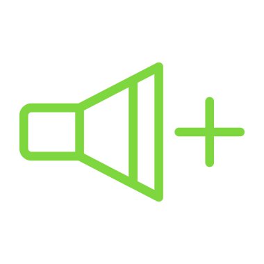 ses vektör simgesi. Düz simge çizimi. 10 saniye.