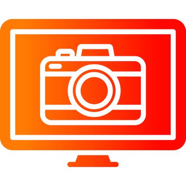 kamera simgesi vektör illüstrasyonu