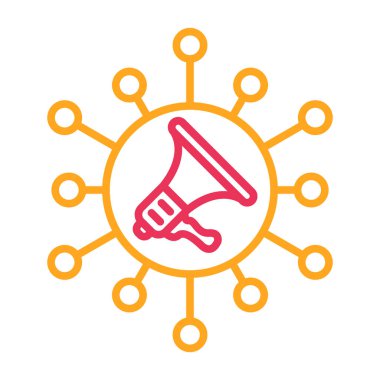 Megafon. Web simgesi basit illüstrasyon