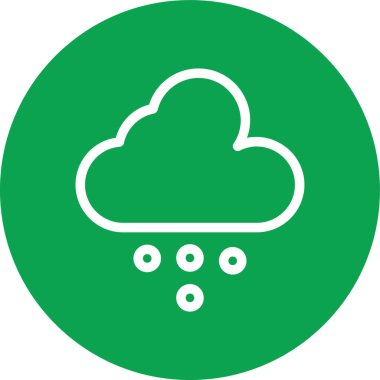 Bulut hesaplama yuvarlak simgesi