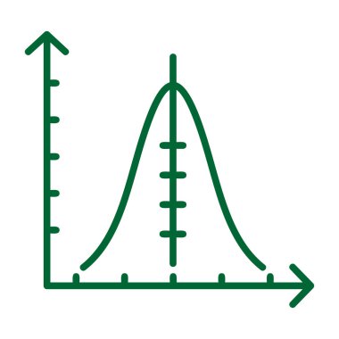 Grafiğin yeşil ve mavi çizgi simgesinin vektör çizimi