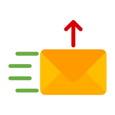 e-posta simgesi düz dizayn edildi