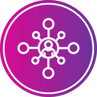 eşsiz ağ vektör çizgisi simgesi