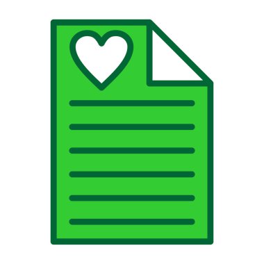 harf simgesi olan kalp, vektör illüstrasyonu