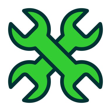 İngiliz anahtarı simgesi vektör illüstrasyonu